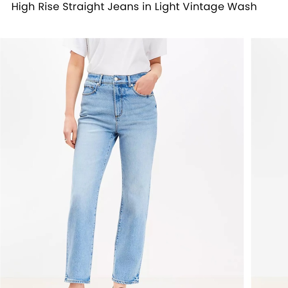 LOFT High Rise Jeans in Light Blue